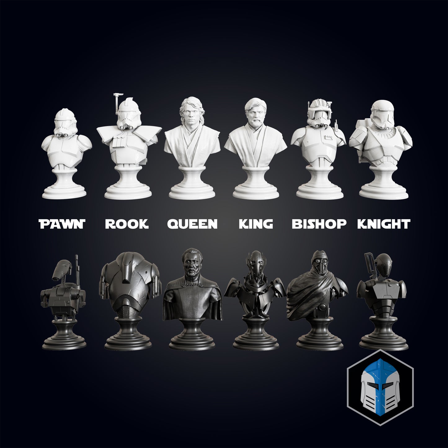 Clone Wars Chess Peices