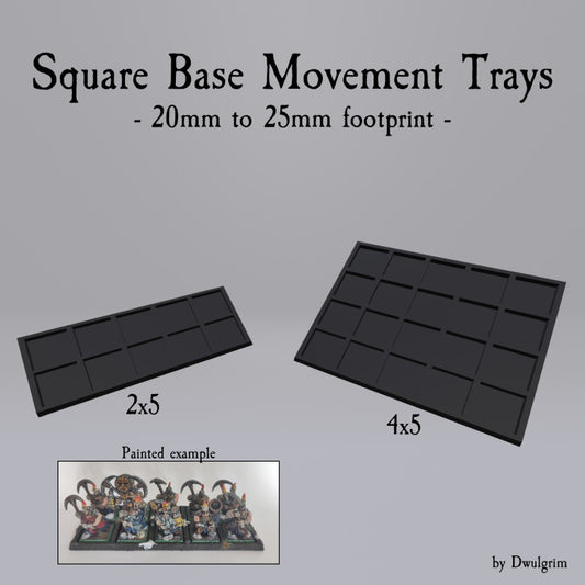 Square Base Movement Tray Footprint Adapters 20-25mm