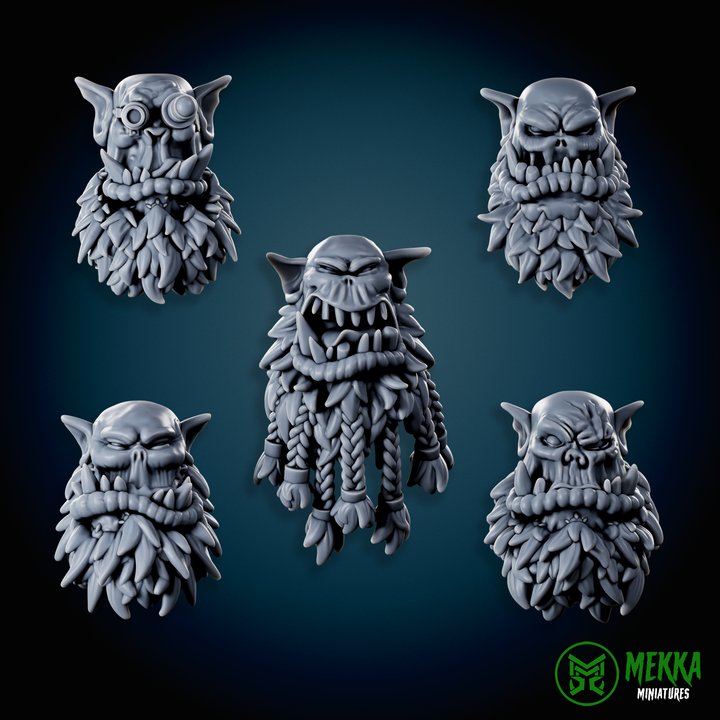 Orc Bitz - Bearded Orc Heads
