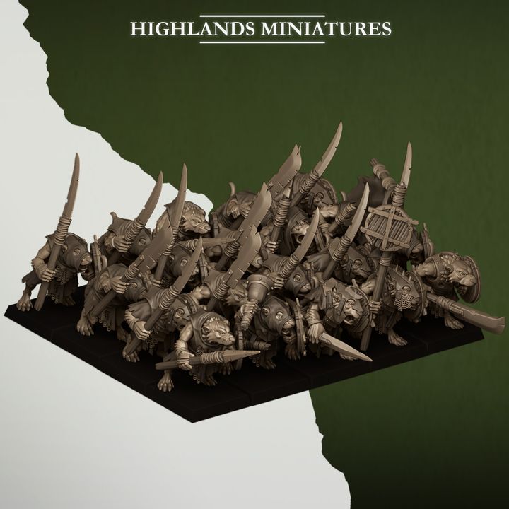 Sewer Vermin - Sewer Rat Spearmen