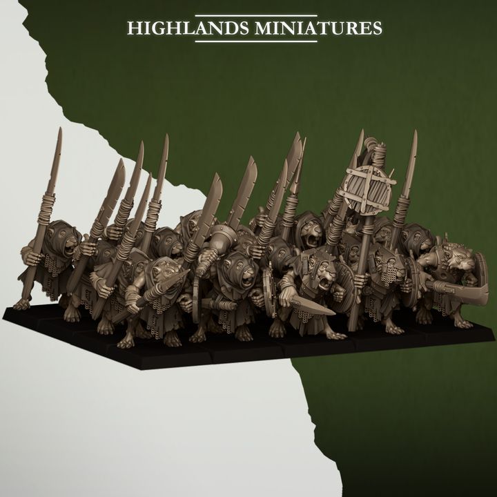 Sewer Vermin - Sewer Rat Spearmen