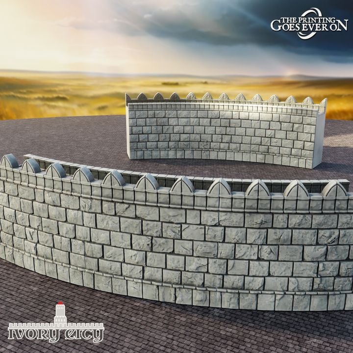 Curved Wall - Left and Right Battlements