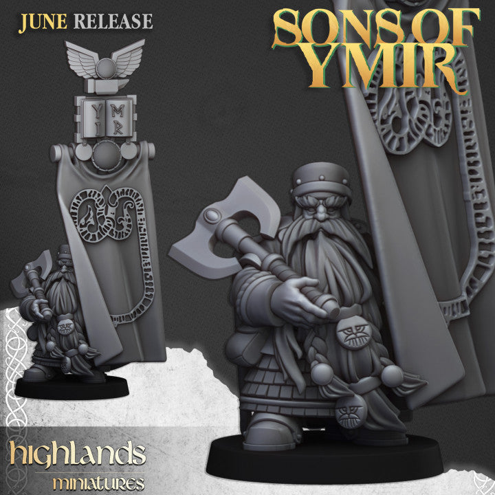Sons of Ymir - Dwarf Lord with Battle Banner