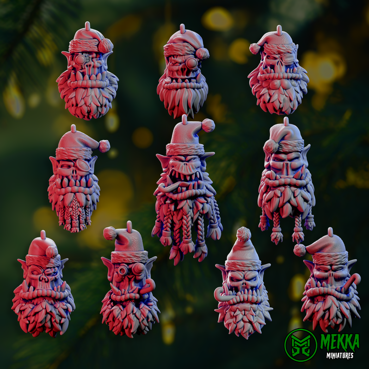 Orc Bitz - Santa Orc Ornaments