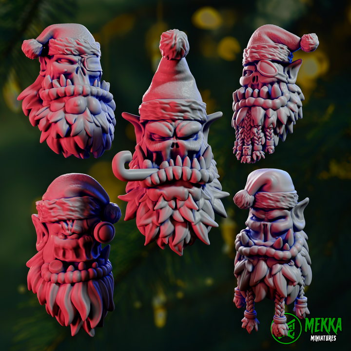 Orc Bitz - Santa Orc Heads
