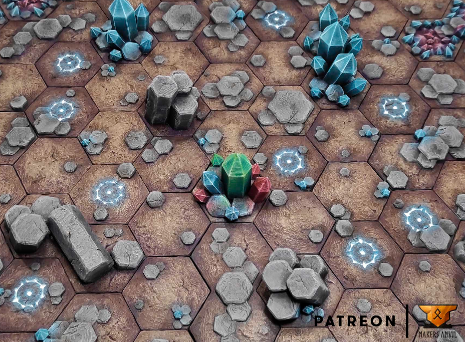 Hexboard Crystal Tile Sets