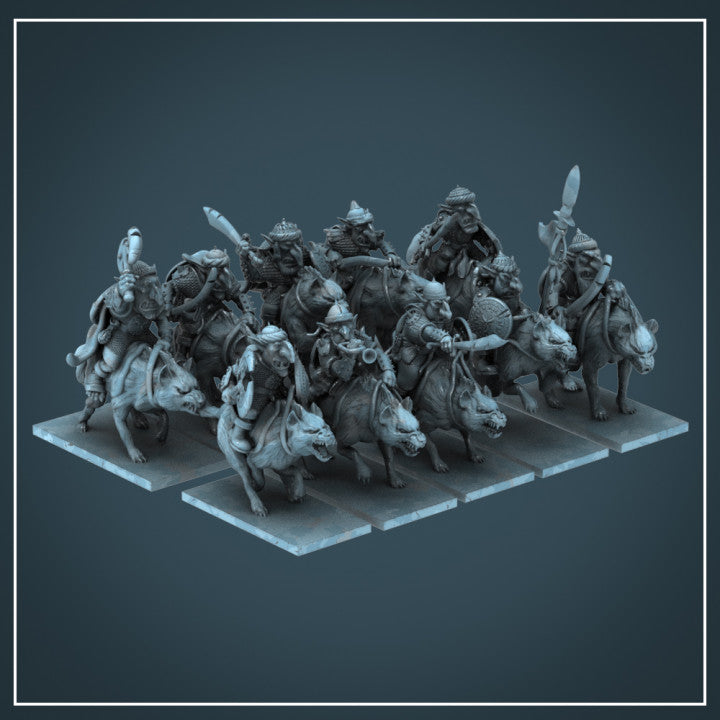 Red Desert Goblin - Hyena Rider Swordsmen