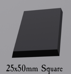 25x50mm Rectangle Bases