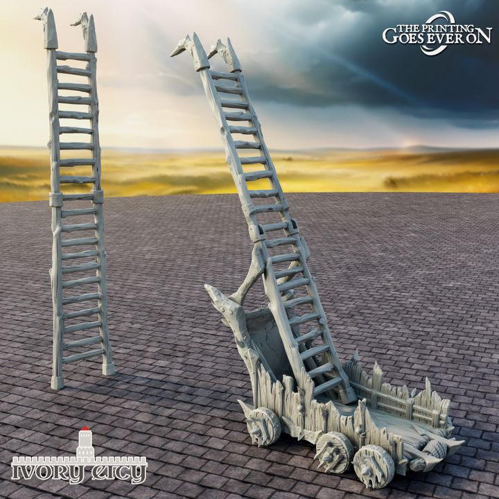 Ladder Cart and Ladder - Siege Machines