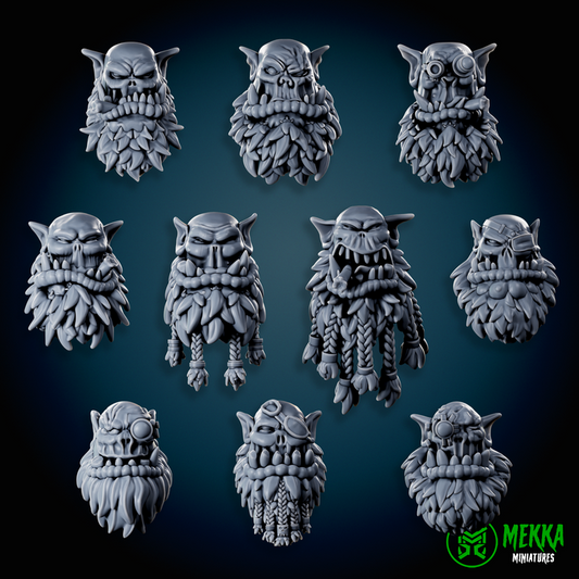 Orc Bitz - Bearded Orc Heads