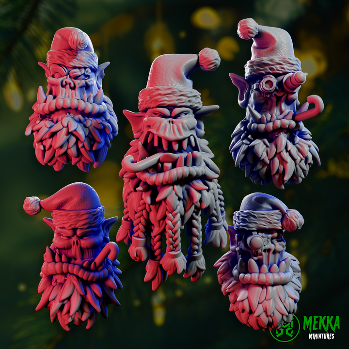 Orc Bitz - Santa Orc Heads