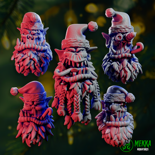 Orc Bitz - Santa Orc Heads