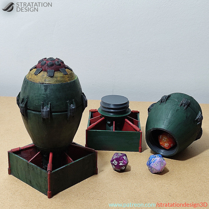 Fat Man Nuclear Bomb Dice Box