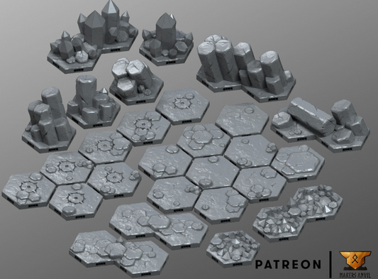 Hexboard Crystal Tile Sets